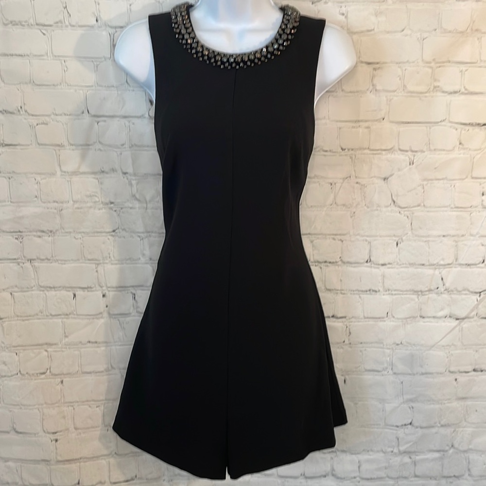 Topshop classy romper with beads around neck